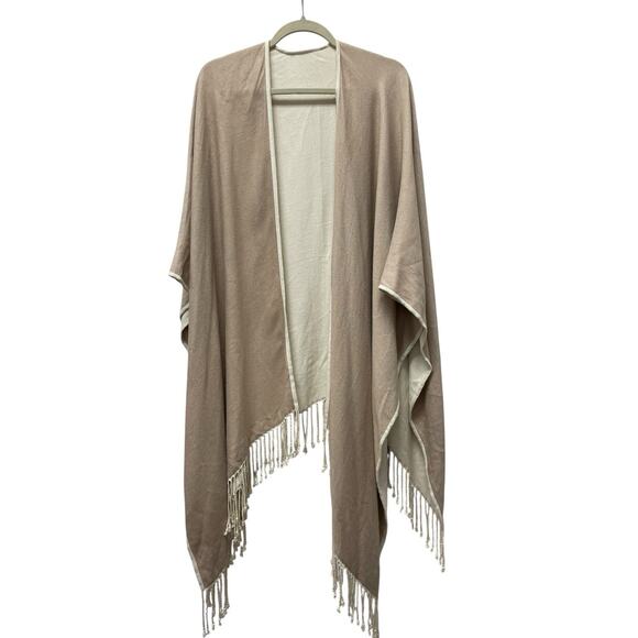 Tommy Bahama Reversible Knit Wrap Shawl Womens Minimalist Quiet Luxury Capsule - Picture 6 of 10